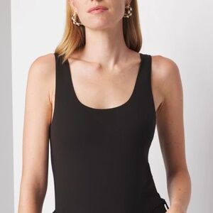 WHBM Forme All Ways Stretch Green Dual Neck Tank